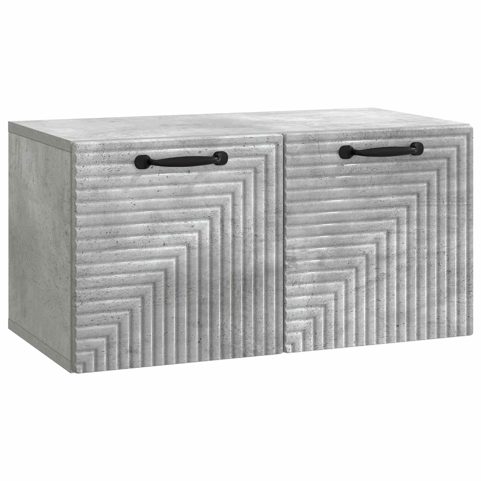 vidaXL Wall-Mounted TV Cabinet Concrete Grey 59.5 x 31 x 30 cm 2