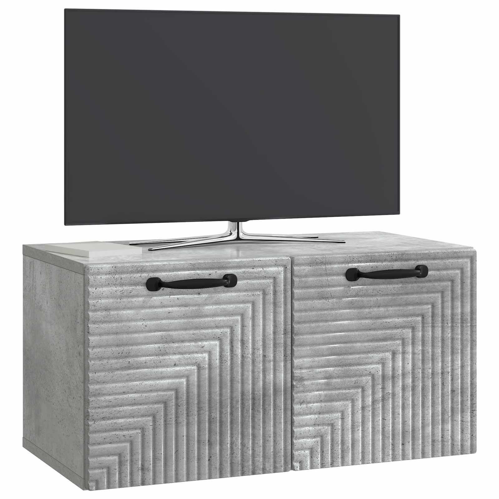 vidaXL Wall-Mounted TV Cabinet Concrete Grey 59.5 x 31 x 30 cm 3