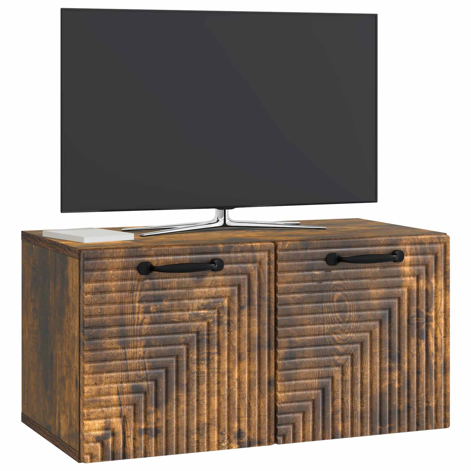vidaXL Wall-Mounted TV Cabinet Smoked Oak 59.5 x 31 x 30 cm 3