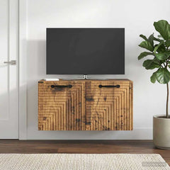 vidaXL Wall-Mounted TV Cabinet Wall-mounted Old Wood 59.5 x 31 x 30 cm 4