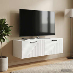 vidaXL Wall-Mounted TV Cabinet High Gloss White 98 x 31 x 30 cm 4