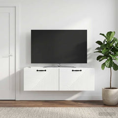 vidaXL Wall-Mounted TV Cabinet High Gloss White 98 x 31 x 30 cm 1