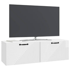vidaXL Wall-Mounted TV Cabinet High Gloss White 98 x 31 x 30 cm 3