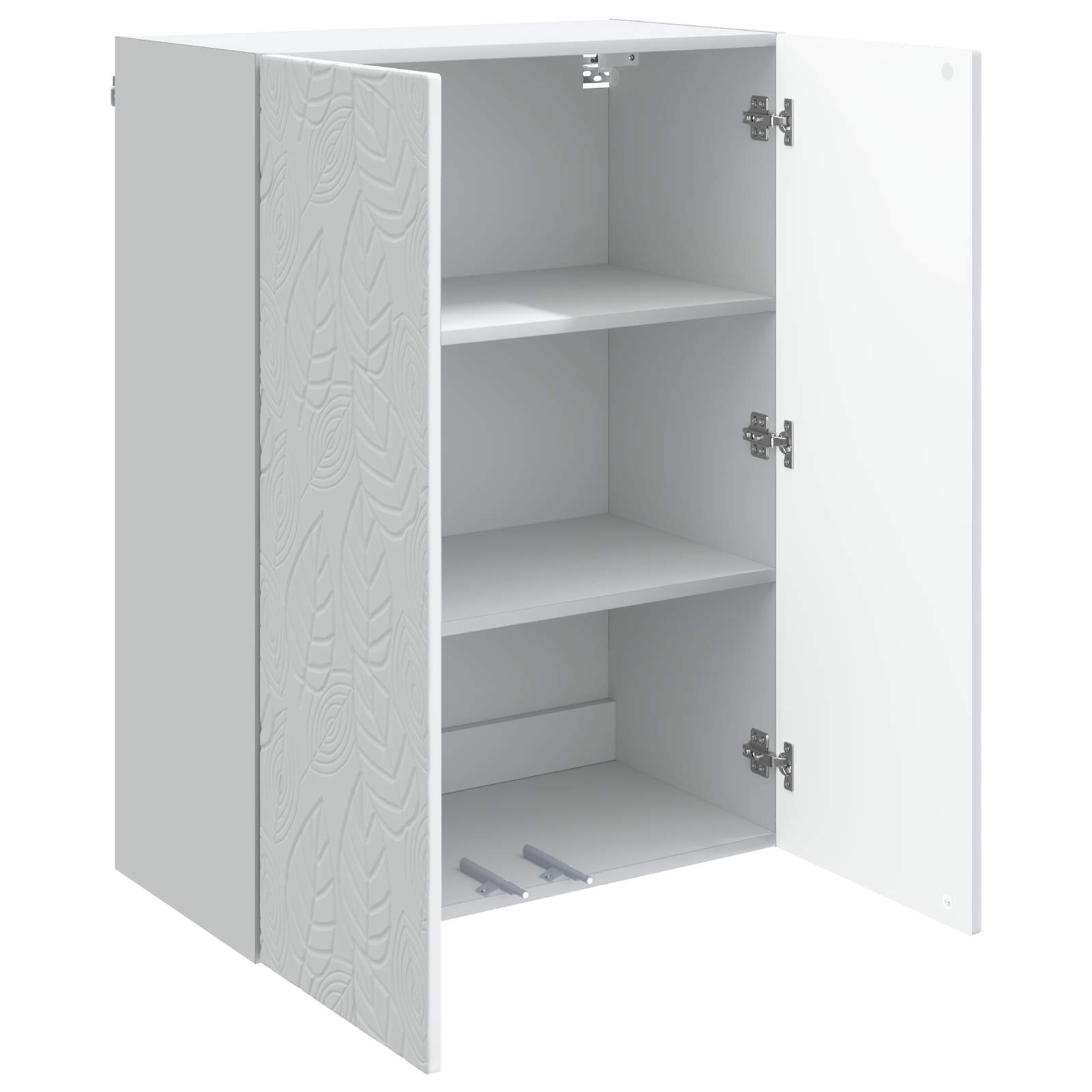 vidaXL Wall-Mounted Cabinet White 66 x 34.5 x 90 cm Engineered Wood 3