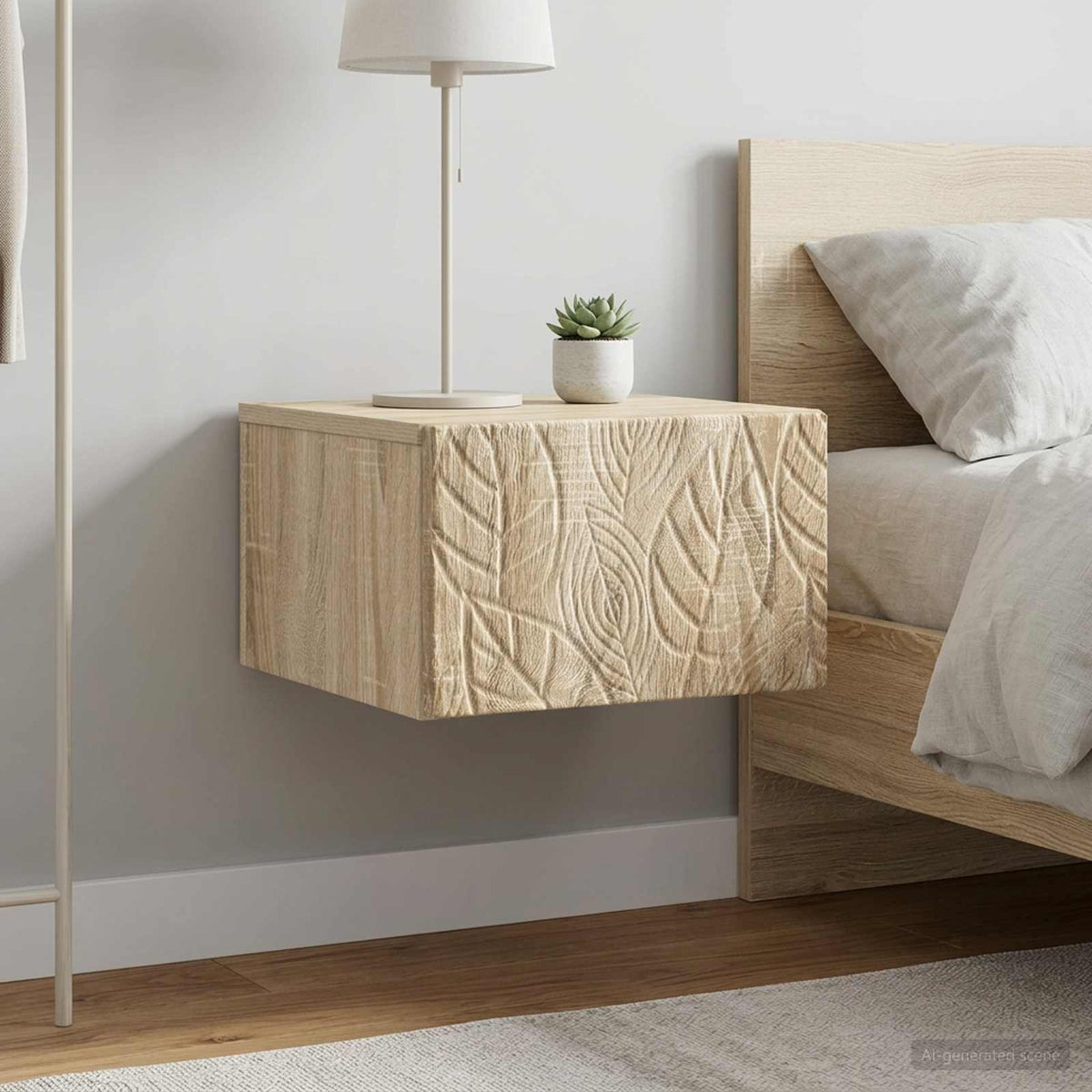 vidaXL Wall-Mounted Side Table 34.5 x 33 x 20 cm