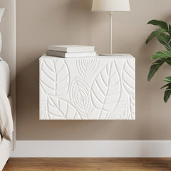 vidaXL Wall-Mounted Side Table High Gloss White 34.5 x 33 x 20 cm 1