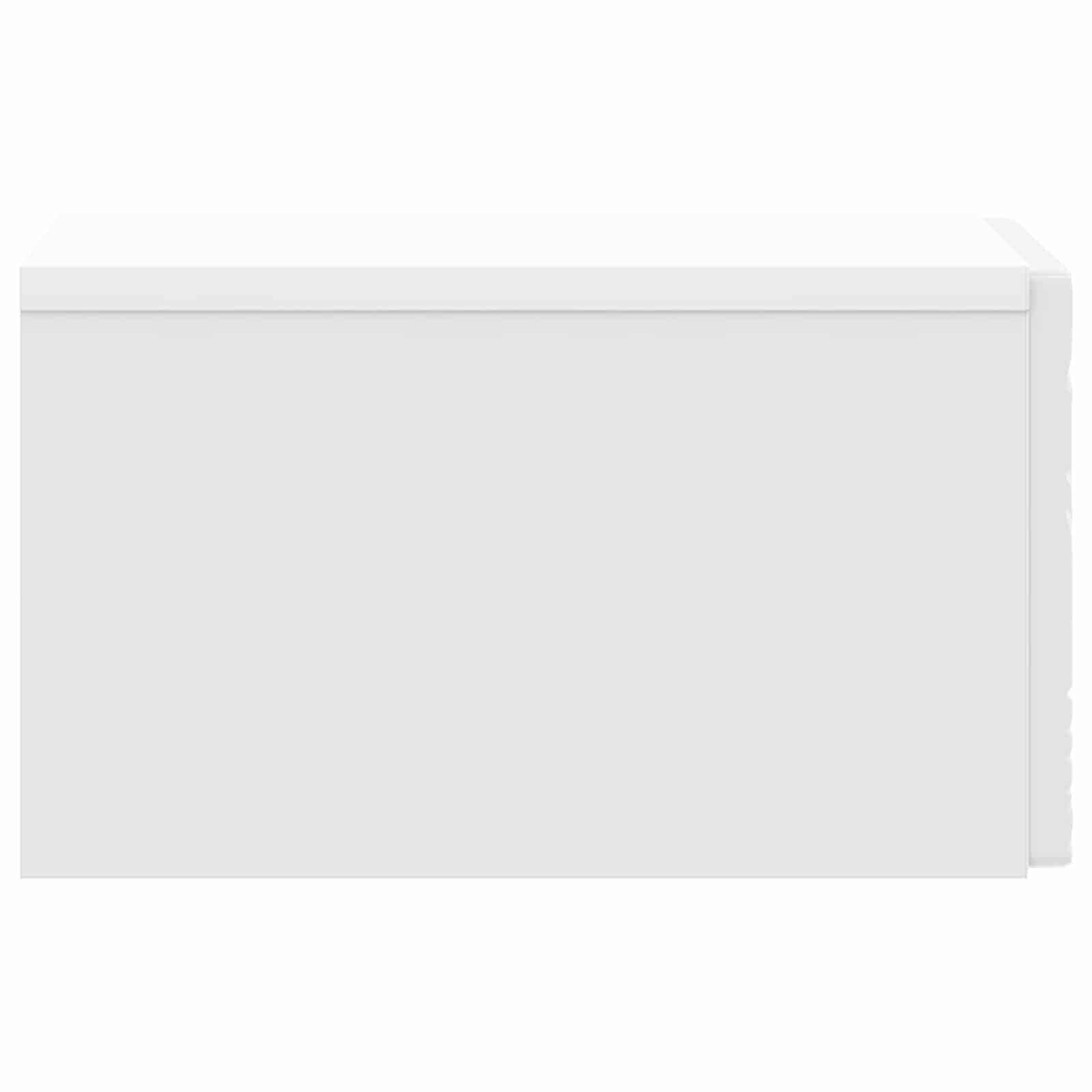 vidaXL Wall-Mounted Side Table High Gloss White 34.5 x 33 x 20 cm 5