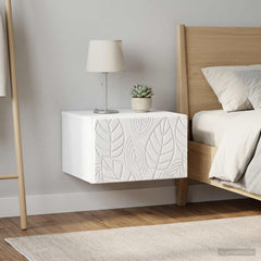 vidaXL Wall-Mounted Bedside Cabinet 2 pcs White 49 x 34.5 x 20 cm 3