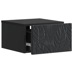 vidaXL Wall-Mounted Bedside Cabinet Black 49 x 34.5 x 20 cm 3