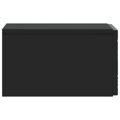 vidaXL Wall-Mounted Bedside Cabinet Black 49 x 34.5 x 20 cm 5