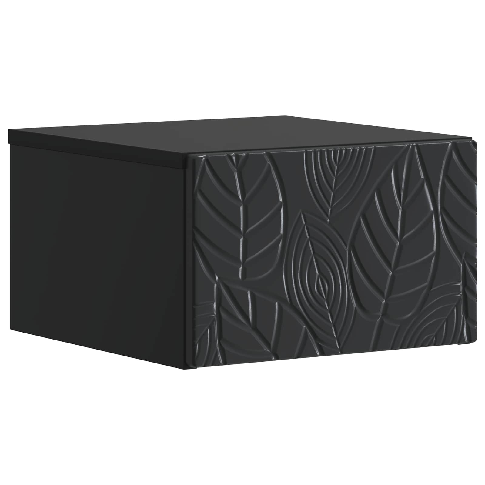 vidaXL Wall-Mounted Bedside Cabinet 2 pcs Black 49 x 34.5 x 20 cm 4