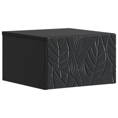 vidaXL Wall-Mounted Bedside Cabinet 2 pcs Black 49 x 34.5 x 20 cm 4