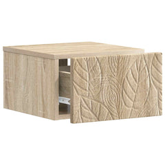 vidaXL Wall-Mounted Bedside Cabinet Sonoma Oak 49 x 34.5 x 20 cm 3
