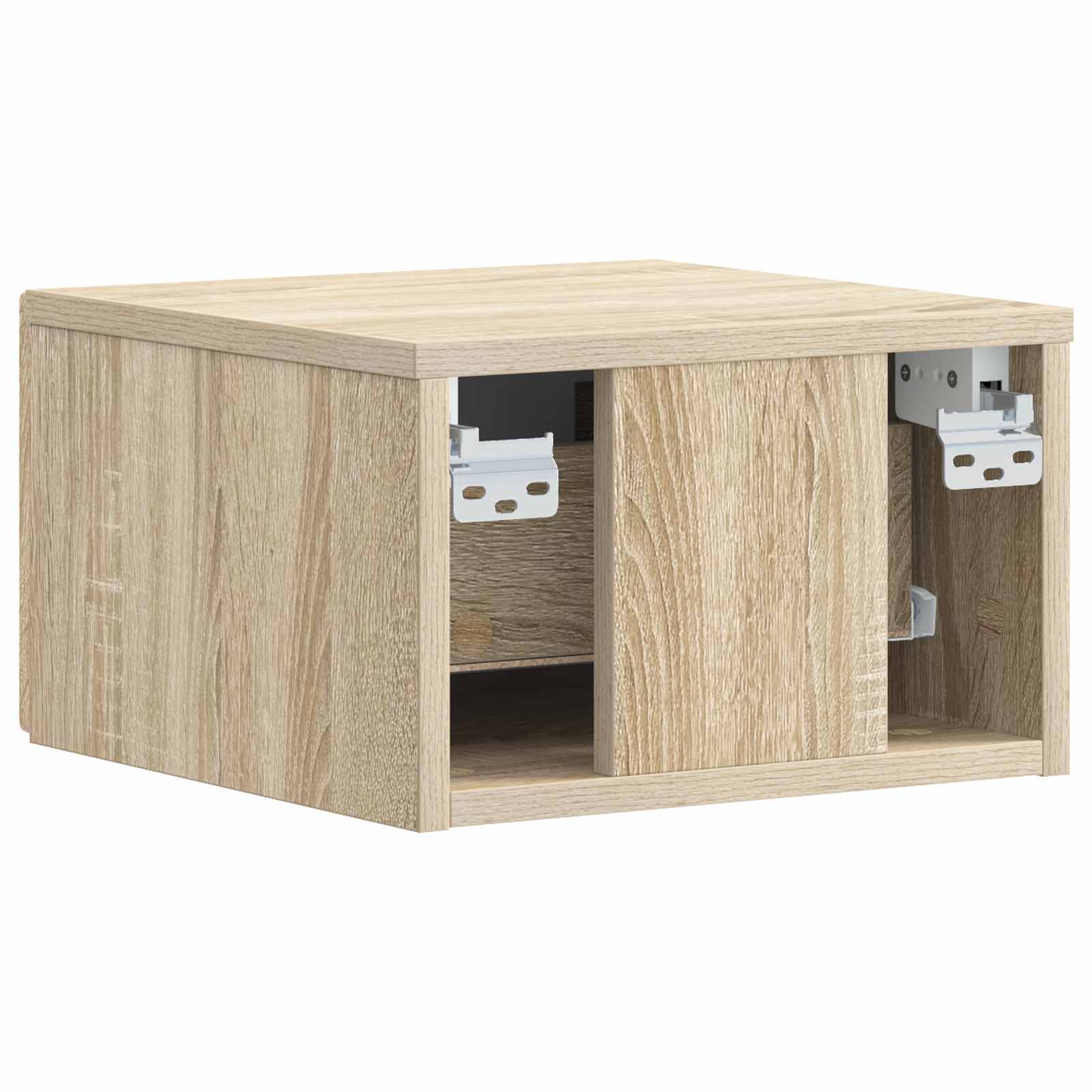 vidaXL Wall-Mounted Bedside Cabinet Sonoma Oak 49 x 34.5 x 20 cm 6
