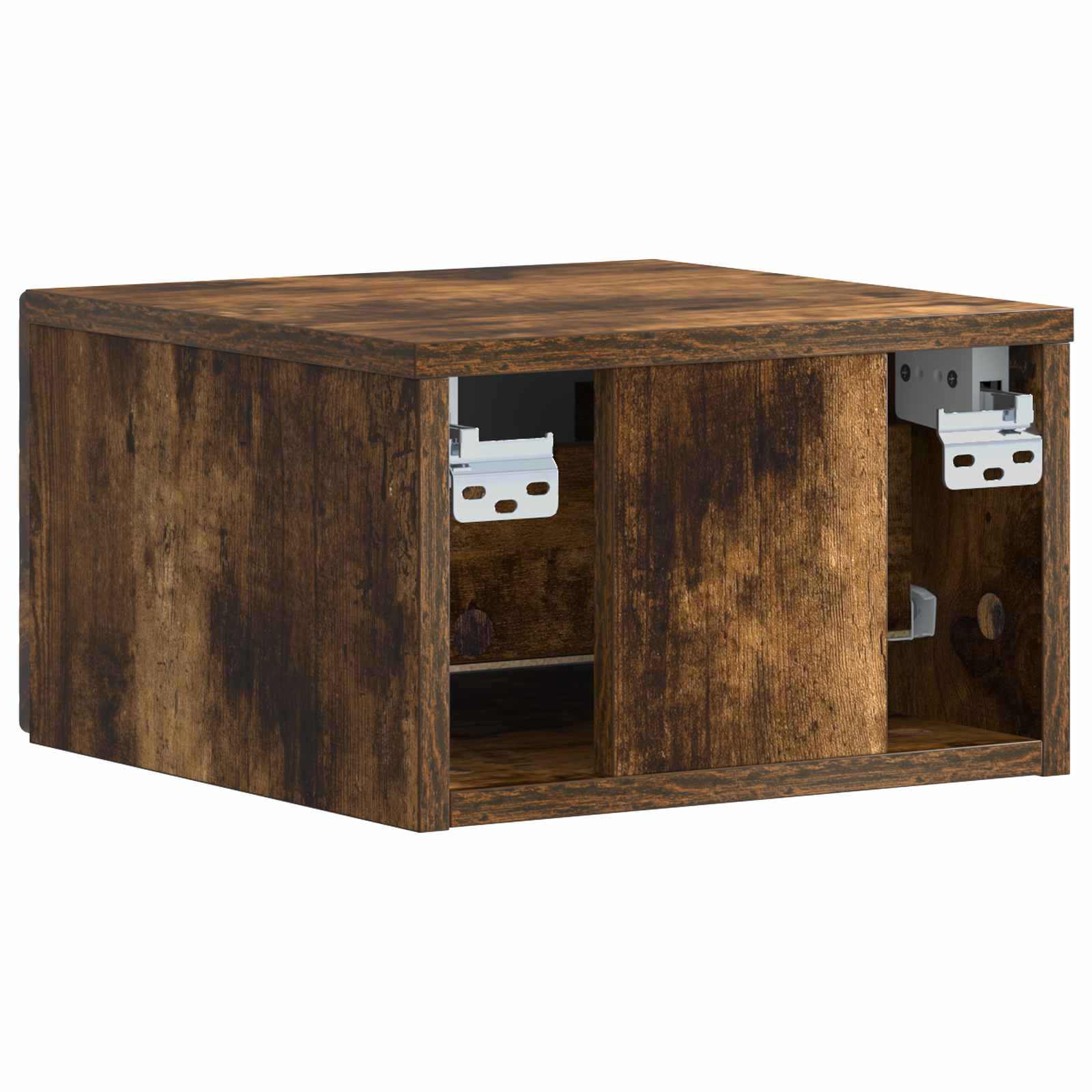 vidaXL Wall-Mounted Bedside Cabinet Smoked Oak 49 x 34.5 x 20 cm 6