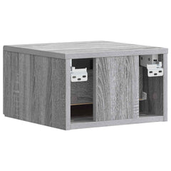 vidaXL Wall-Mounted Bedside Cabinet Grey Sonoma 49 x 34.5 x 20 cm 6