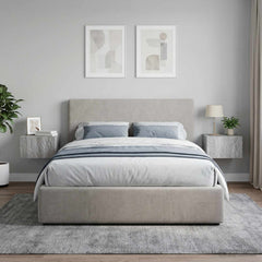 vidaXL Wall-Mounted Bedside Cabinet 2 pcs Grey Sonoma 3