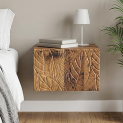 vidaXL Wall-Mounted Bedside Cabinet Old Wood 49 x 34.5 x 20 cm 1