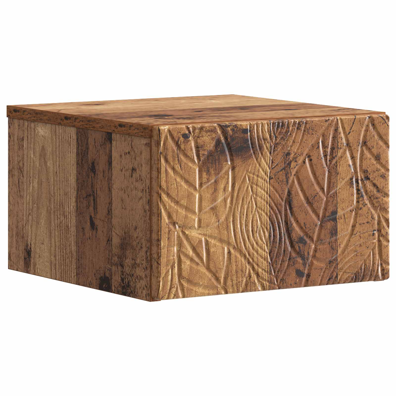vidaXL Wall-Mounted Bedside Cabinet Old Wood 49 x 34.5 x 20 cm 2