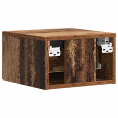 vidaXL Wall-Mounted Bedside Cabinet Old Wood 49 x 34.5 x 20 cm 6