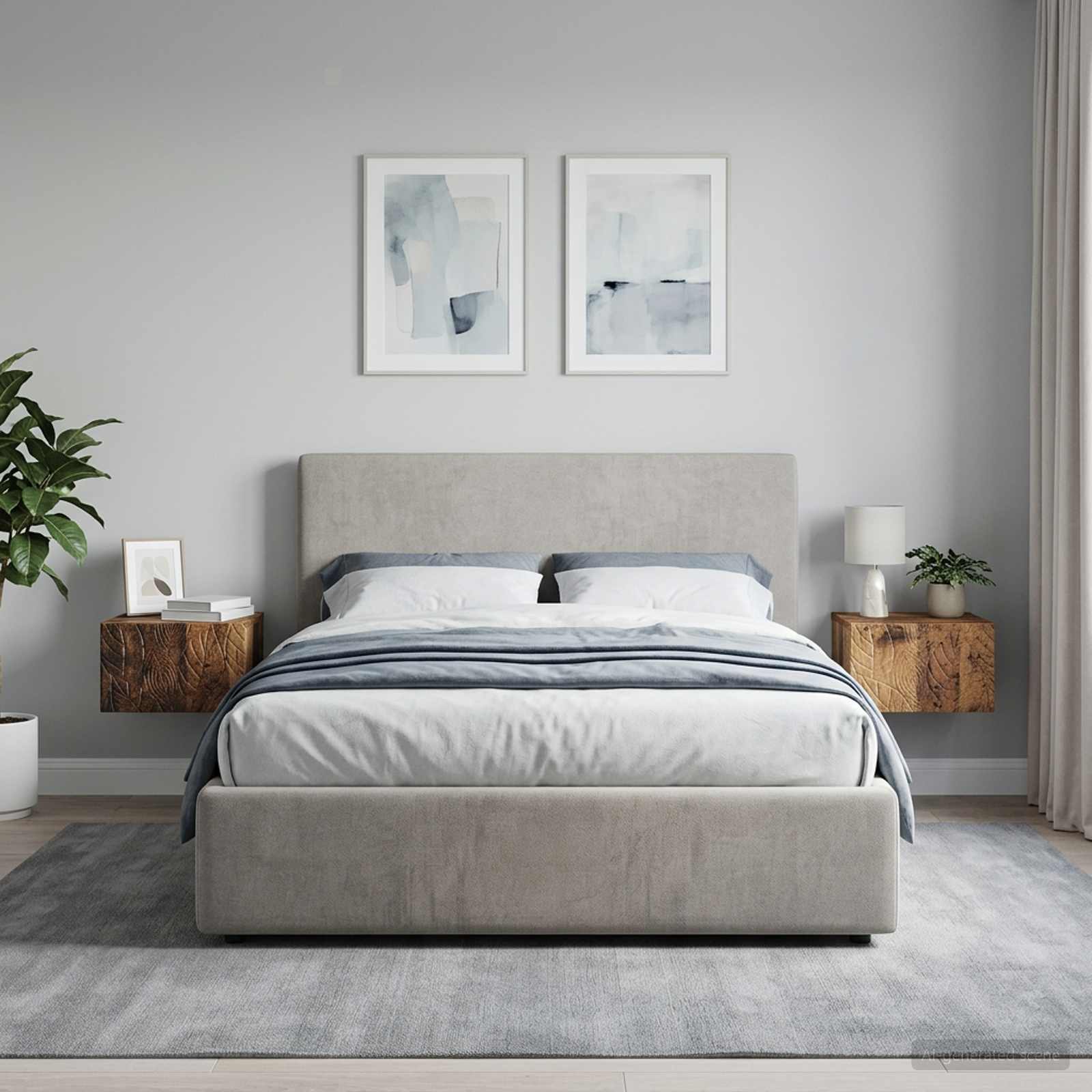 vidaXL Wall-Mounted Bedside Cabinet 2 pcs Old Wood 49 x 34.5 x 20 cm 3