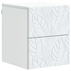 vidaXL Wall-Mounted Bedside Cabinet White 34.5 x 33 x 40 cm 2
