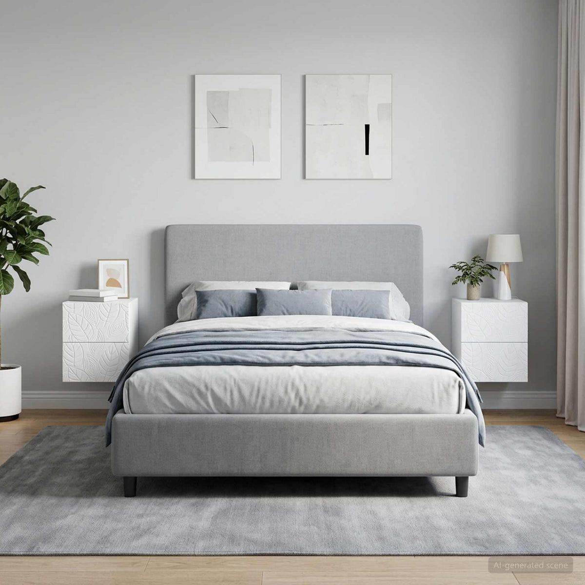vidaXL Wall-Mounted Bedside Cabinet 34.5 x 33 x 40 cm