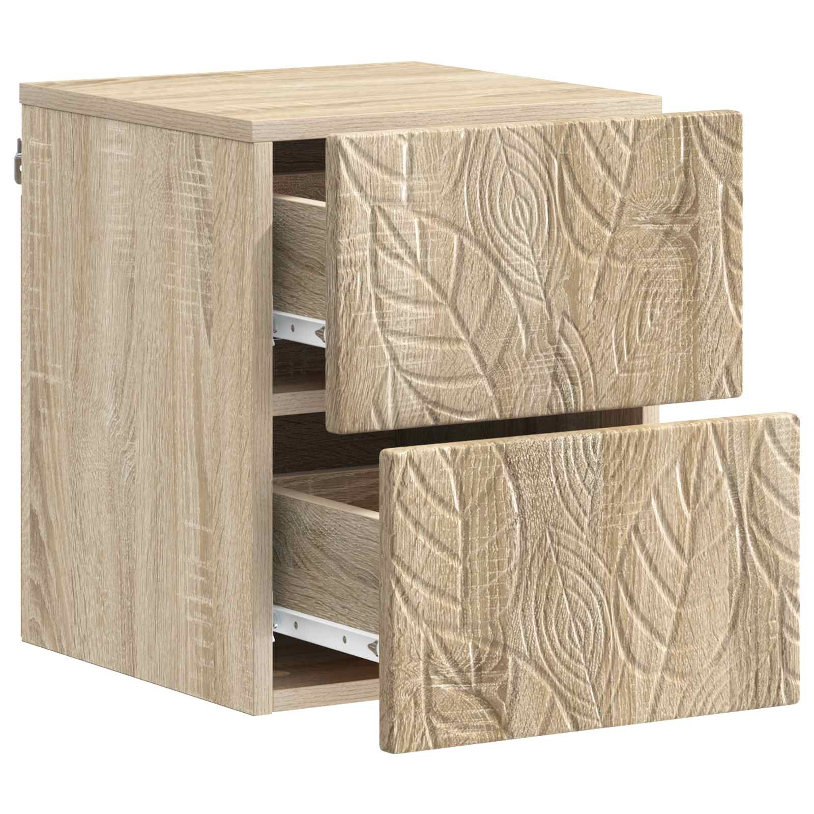 vidaXL Wall-Mounted Bedside Cabinet Sonoma Oak 34.5 x 33 x 40 cm 3