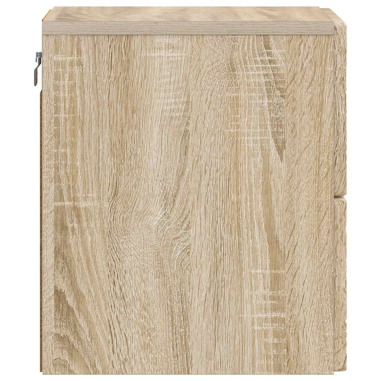 vidaXL Wall-Mounted Bedside Cabinet Sonoma Oak 34.5 x 33 x 40 cm 5