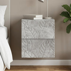 vidaXL Wall-Mounted Bedside Cabinet Concrete Grey 34.5 x 33 x 40 cm 1