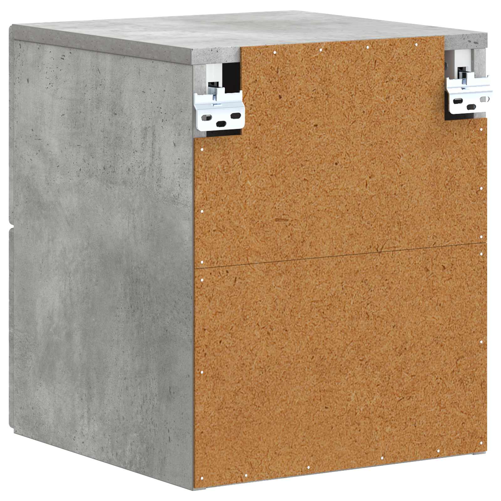 vidaXL Wall-Mounted Bedside Cabinet Concrete Grey 34.5 x 33 x 40 cm 6