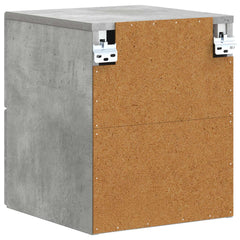 vidaXL Wall-Mounted Bedside Cabinet Concrete Grey 34.5 x 33 x 40 cm 6
