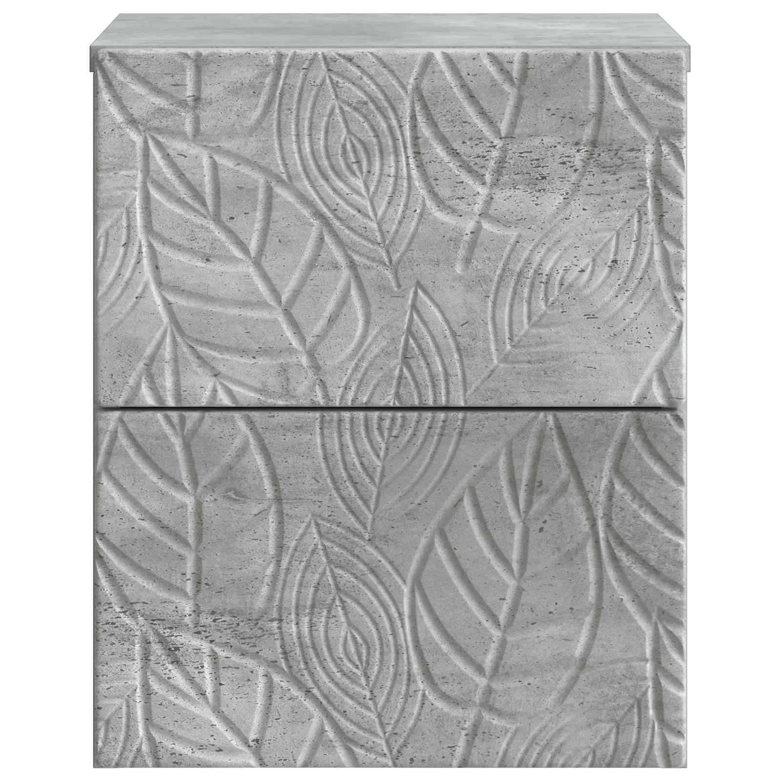 vidaXL Wall-Mounted Bedside Cabinet Concrete Grey 34.5 x 33 x 40 cm 4