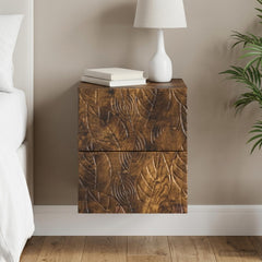 vidaXL Wall-Mounted Bedside Cabinet Smoked Oak 34.5 x 33 x 40 cm 1