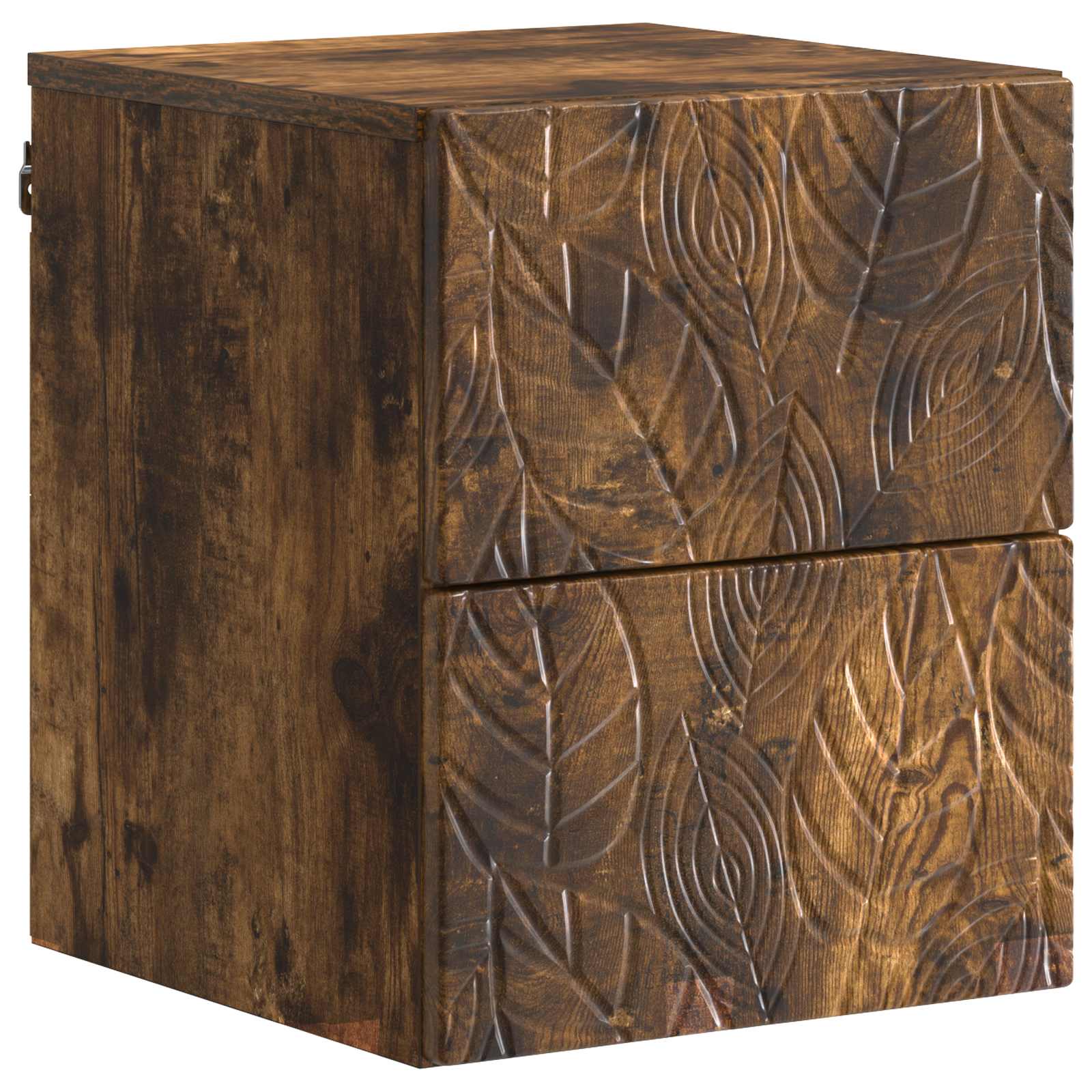 vidaXL Wall-Mounted Bedside Cabinet Smoked Oak 34.5 x 33 x 40 cm 2