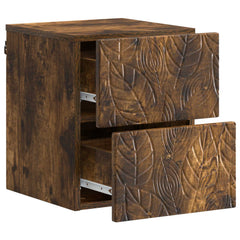 vidaXL Wall-Mounted Bedside Cabinet Smoked Oak 34.5 x 33 x 40 cm 3