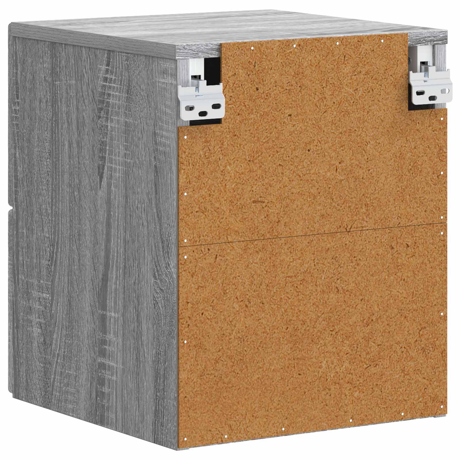 vidaXL Wall-Mounted Bedside Cabinet Grey Sonoma 34.5 x 33 x 40 cm 6
