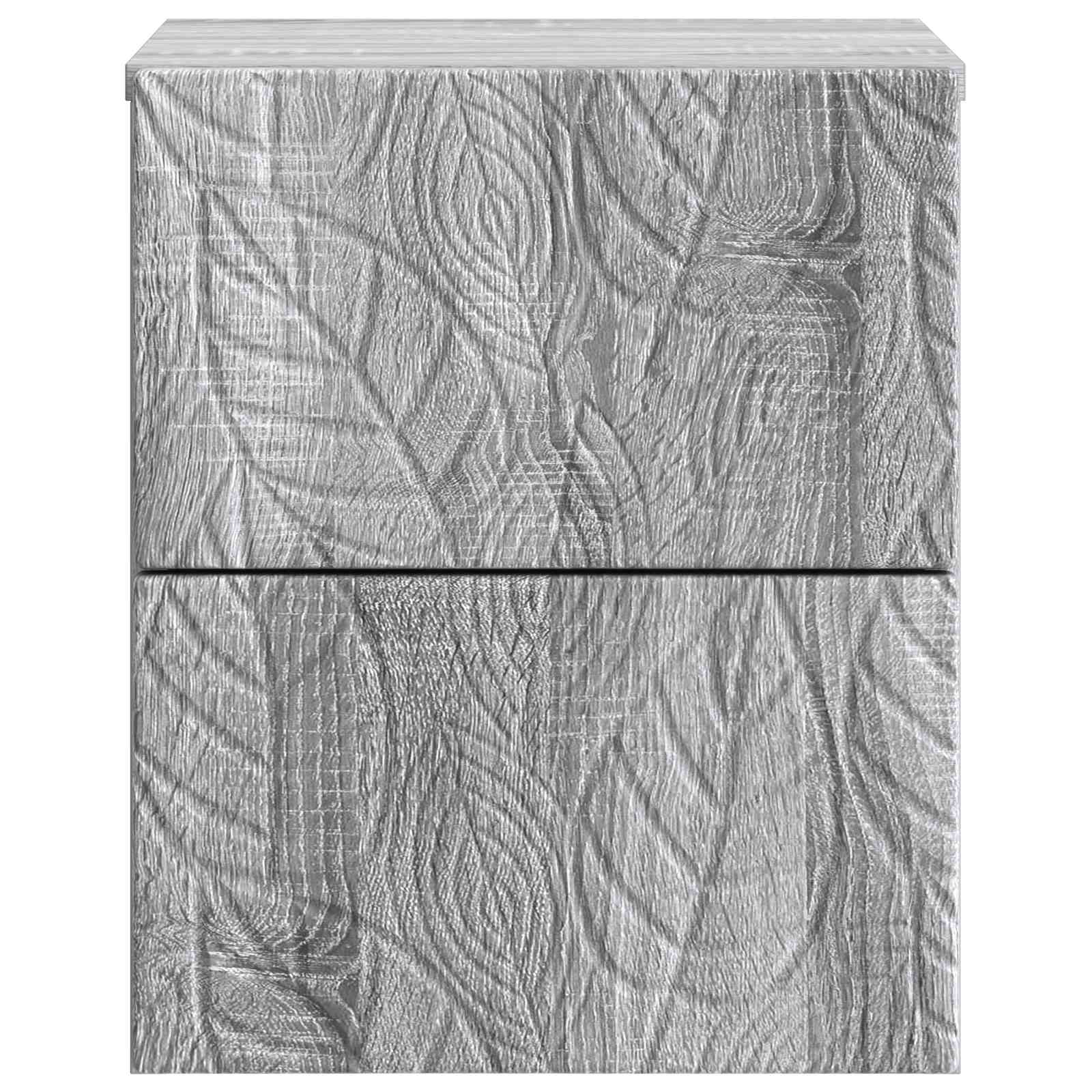 vidaXL Wall-Mounted Bedside Cabinet Grey Sonoma 34.5 x 33 x 40 cm 4