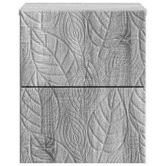 vidaXL Wall-Mounted Bedside Cabinet Grey Sonoma 34.5 x 33 x 40 cm 4