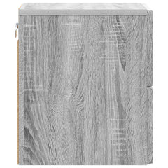 vidaXL Wall-Mounted Bedside Cabinet Grey Sonoma 34.5 x 33 x 40 cm 5