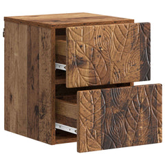 vidaXL Wall-Mounted Bedside Cabinet Old wood 34.5 x 33 x 40 cm 3
