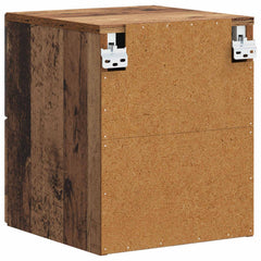 vidaXL Wall-Mounted Bedside Cabinet Old wood 34.5 x 33 x 40 cm 6