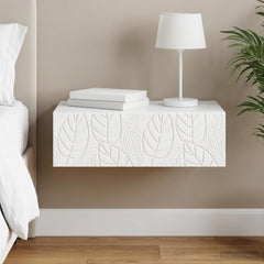vidaXL Wall-Mounted Side Table White 59 x 34.5 x 17 cm Engineered Wood 1