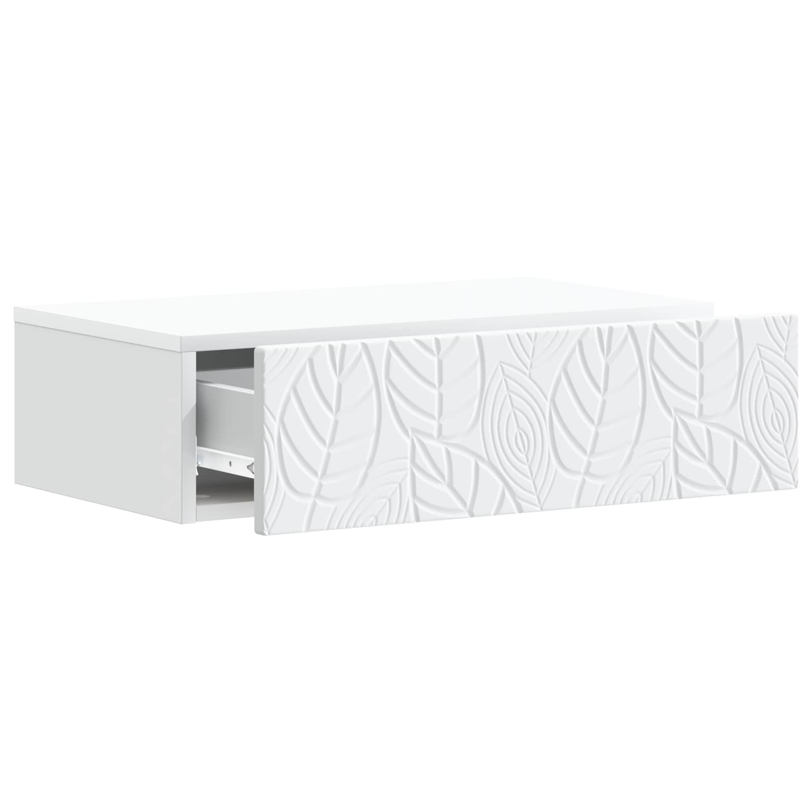 vidaXL Wall-Mounted Side Table White 59 x 34.5 x 17 cm Engineered Wood 3