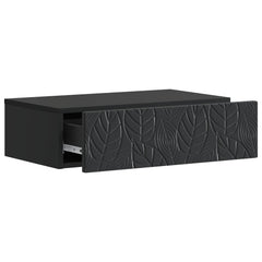 vidaXL Wall-Mounted Side Table 59 x 34.5 x 17 cm Engineered Wood Black 3