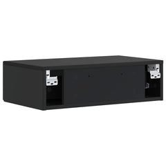 vidaXL Wall-Mounted Side Table 59 x 34.5 x 17 cm Engineered Wood Black 6
