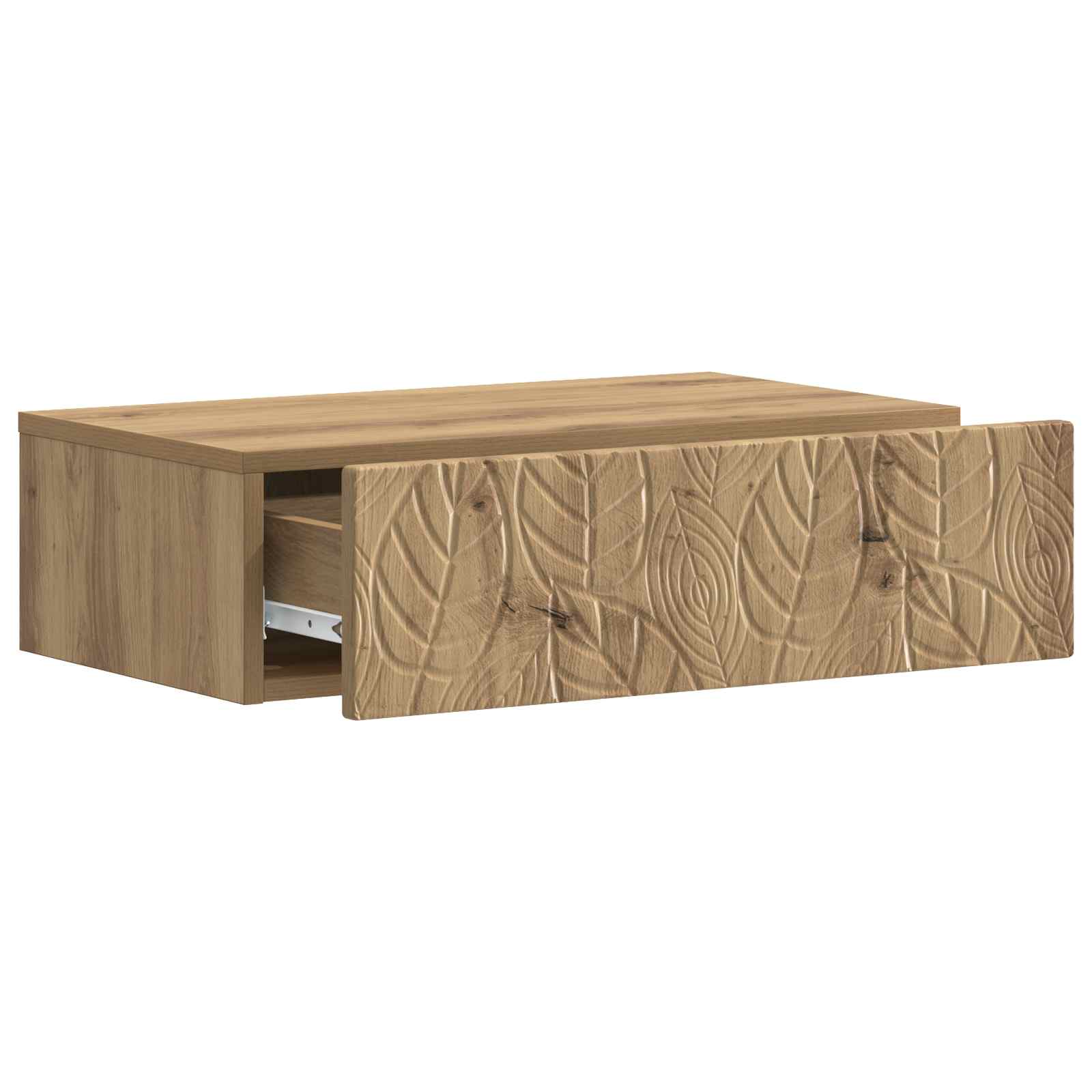 vidaXL Wall-Mounted Side Table 59 x 34.5 x 17 cm Engineered Wood 3