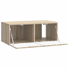 vidaXL Wall-Mounted TV Cabinet 98 x 41 x 30 cm Sonoma Oak 4
