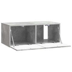 vidaXL Wall-Mounted TV Cabinet 98 x 41 x 30 cm Concrete Grey 4