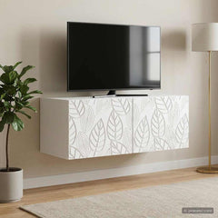 vidaXL Wall-Mounted TV Cabinet 59.5 x 31 cm White Engineered Wood 1